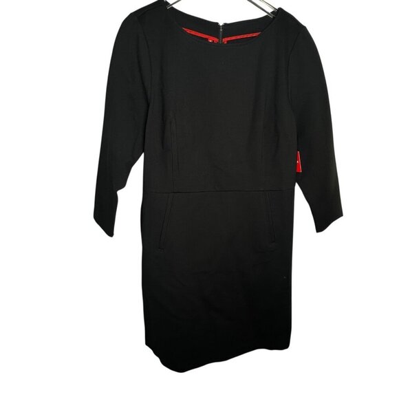 Spanx The Perfect Shift in Classic Black Ponte Stretch Dress 3 /4 Sleeve Size XL - Picture 2 of 11